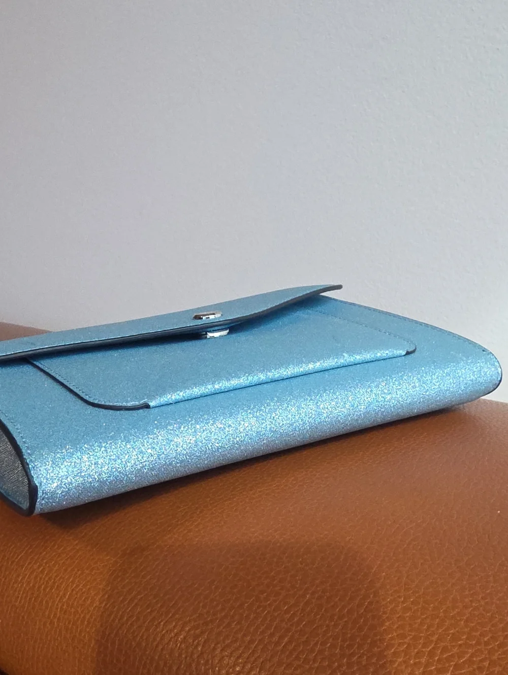 KATE SPADE NEW YORK NWT Frosty Sky Glitter Flap Crossbody Bag